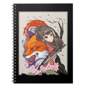 Anime Samurai Fox Otaku Japans meisje Notitieboek