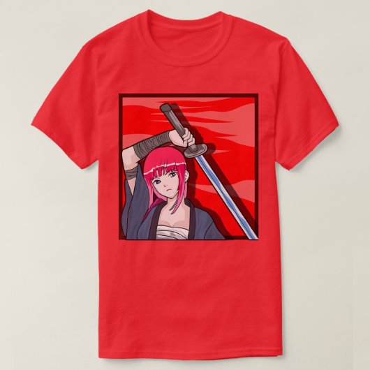 Anime Samurai Girl Weeb & Anime (2) T-shirt (Design voorkant)