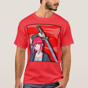 Anime Samurai Girl Weeb & Anime (2) T-shirt