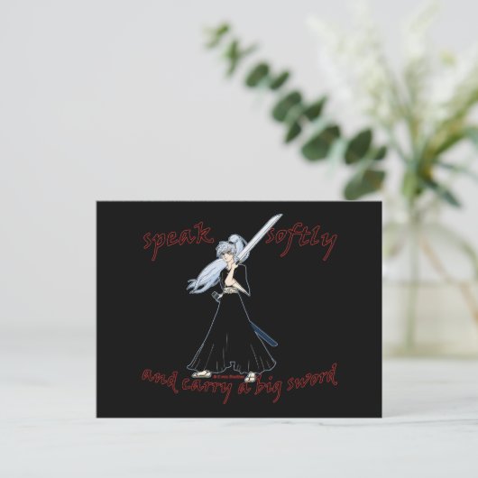 Anime Samurai Joke Briefkaart (Staand voorkant)