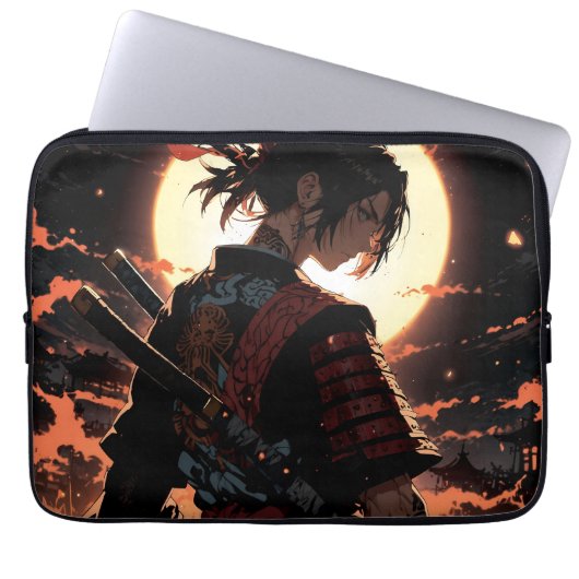 Anime samurai laptop sleeve (Voorkant)