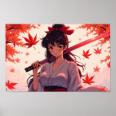 Anime Samurai Meisje Poster (Voorkant)