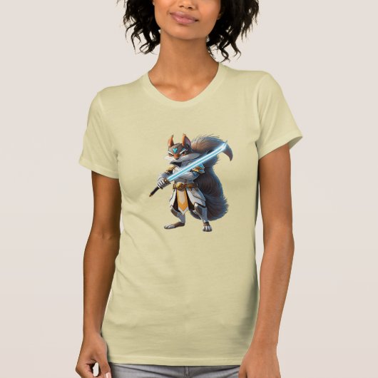 Anime Samurai Squirrel Warrior T-shirt (Voorkant)