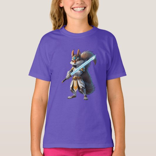 Anime Samurai Squirrel Warrior T-shirt (Voorkant)