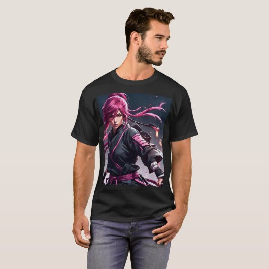 Anime Samurai T-shirt (Voorkant volledig)