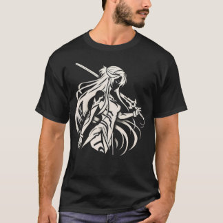 Anime Samurai Vrouwen 1x0001 Zwart T-shirt