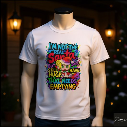 Anime Santa Huge Needs Emptying Quote T-shirt