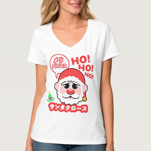 Anime Santa Kerstkerst T-shirt (Voorkant)