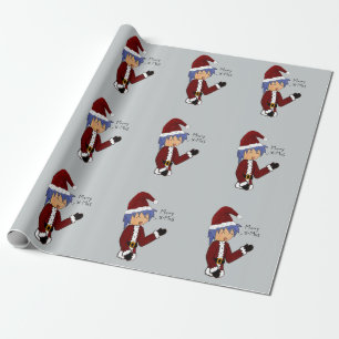 Anime Santa Wrapping Paper Cadeaupapier