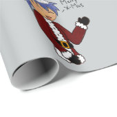 Anime Santa Wrapping Paper Cadeaupapier (Rol Hoek)