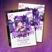 Anime Schaatsmeisje Verjaardagsfeestje Skateboarde