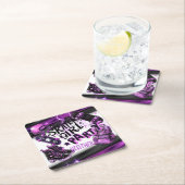 Anime-schaatsmeisje verjaardagsfeestje Skateboarde Kartonnen Onderzetters (Insitu)