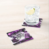 Anime-schaatsmeisje verjaardagsfeestje Skateboarde Kartonnen Onderzetters (Insitu)