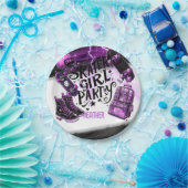 Anime-schaatsmeisje verjaardagsfeestje skateboarde papieren bordje (Feest)