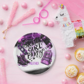 Anime-schaatsmeisje verjaardagsfeestje skateboarde papieren bordje (Feest)