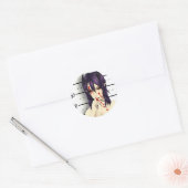 Anime schattig kwaadaardige man met bloed stickers (Envelop)