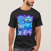 Anime Schattige Blue Tiger T-shirt – Derpy  Anim (Voorkant)