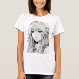 Anime Schattige Japans Kawaii Cartoon Otaku meisje T-shirt