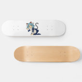 Anime Schoolgirl Cat op haar Knees in Maid Dress Persoonlijk Skateboard (Horizontaal)