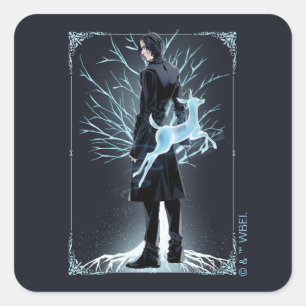 Anime Severus Sneep's Doe Patronus Vierkante Sticker
