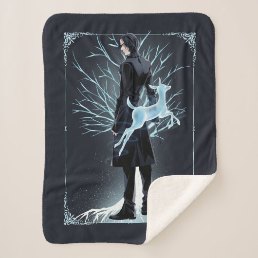 Anime Severus Sneeps Hinde-Patronus Sherpa Deken (Voorkant)