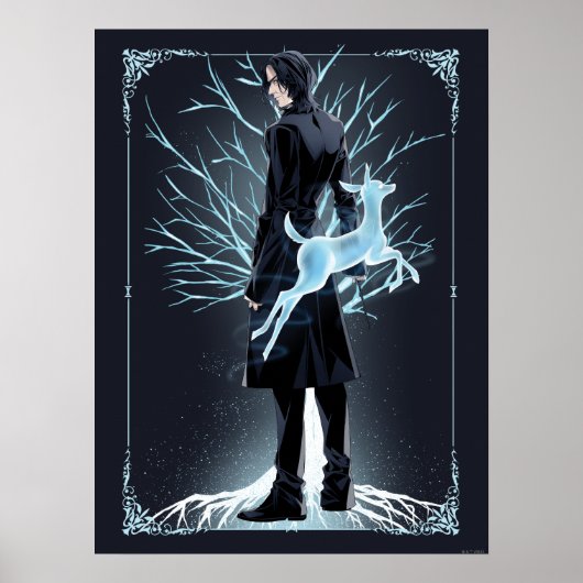 Anime Severus Sneep's Patronus-hertengeest Poster (Voorkant)