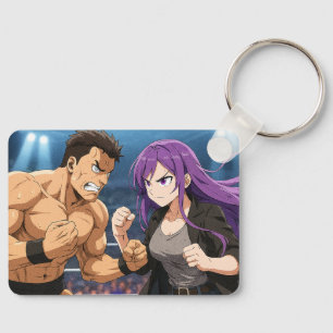 Anime Showdown: Vechtersbaas vs Heldin Sleutelhanger