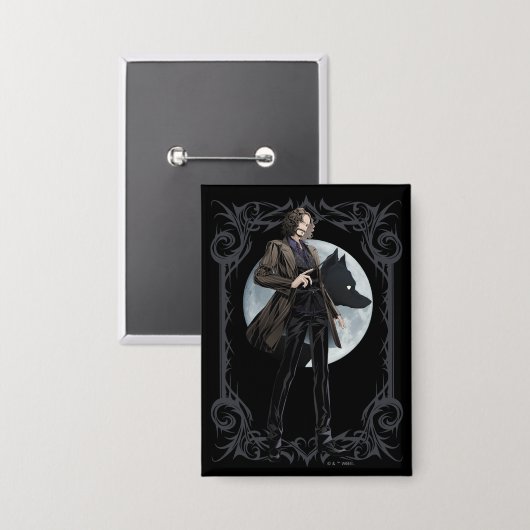 Anime Sirius Black Animagus Button (Voorkant / Achterkant)