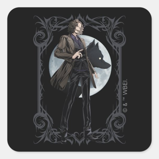 Anime Sirius Black Animagus Vierkante Sticker (Voorkant)