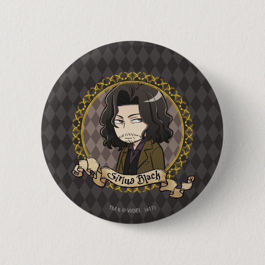 Anime Sirius Black Ronde Button 5,7 Cm (Voorkant)