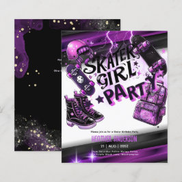 Anime Skater Girl Verjaardagsfeestje Skateboarden