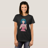 Anime Sketch Girl T-shirt (Voorkant volledig)