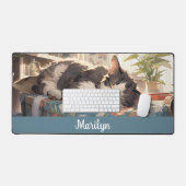 Anime Slaapkat Bureaumat (Keyboard & Muis)