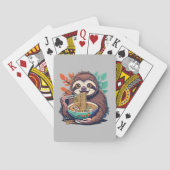 Anime Sloth Eating Ramen Pokerkaarten (Achterkant)