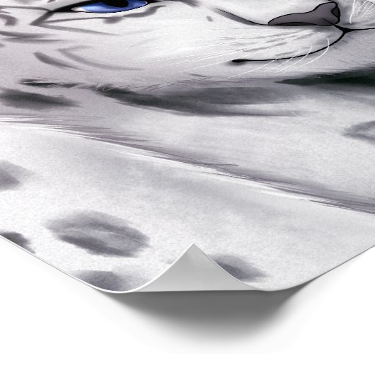 Anime-sneeuwluipaardecoratie Poster (Hoek)