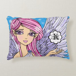 Anime Snow Angel Personalizabel art print Accent Kussen