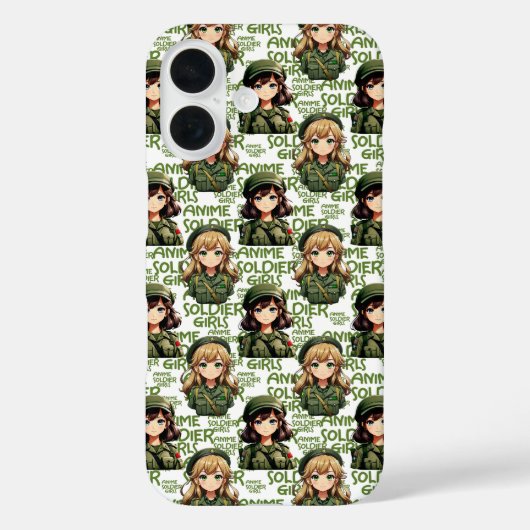 Anime Soldier Girls Patroonontwerp Case-Mate iPhone Case (Achterkant)