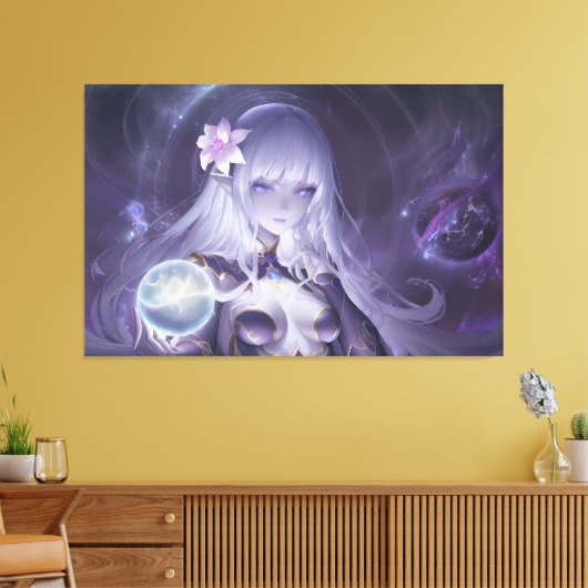 Anime Sorceress Canvas Afdruk (Insitu (Woonkamer))