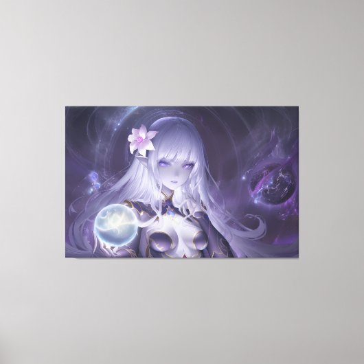 Anime Sorceress Canvas Afdruk (Voorkant)