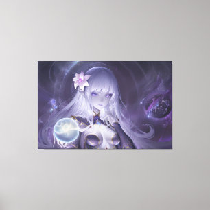 Anime Sorceress Canvas Afdruk