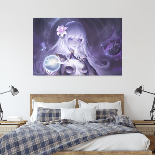 Anime Sorceress Canvas Afdruk (Insitu (Slaapkamer))