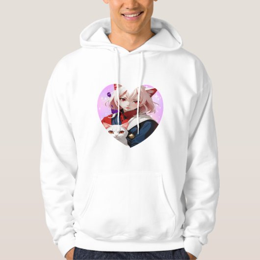 Anime Soul & Feline Eyes Hoodie (Voorkant)