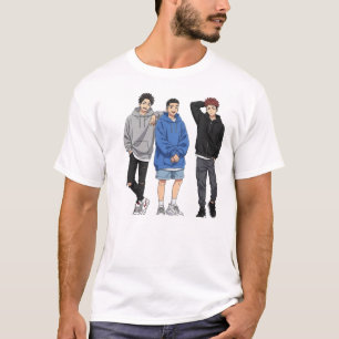 Anime Squad Goals T-shirt - Drie Vrienden