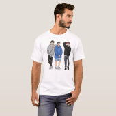 Anime Squad Goals T-shirt - Drie Vrienden (Voorkant volledig)