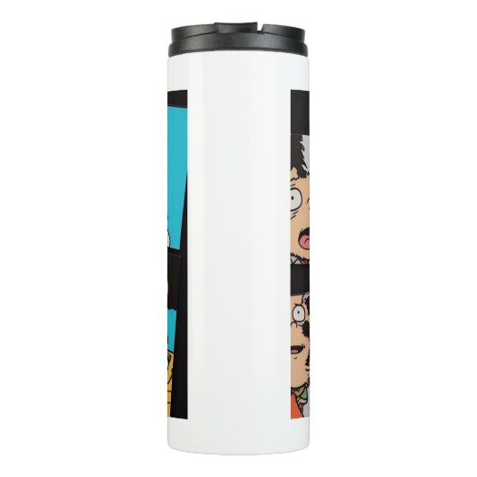 Anime Squidward Sad Thermosbeker (Achterkant)