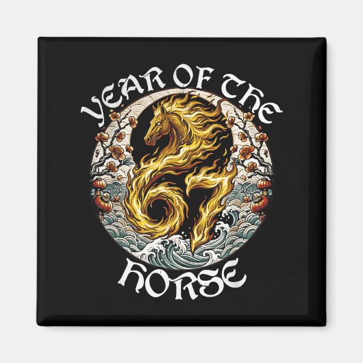 Anime Srit Fire Horse 2026-7 Mythic Zodiac New Yea Magneet (Voorkant)