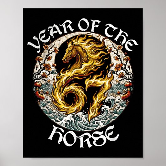 Anime Srit Fire Horse 2026-7 Mythic Zodiac New Yea Poster (Voorkant)