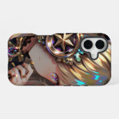 Anime Steampunk Horned Beauty beroemd gemaakt door iPhone 16 Hoesje (Achterkant horizontaal)