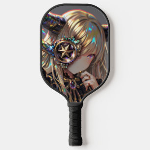 Anime Steampunk Horned Beauty beroemd gemaakt door Pickleball Paddle