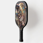 Anime Steampunk Horned Beauty beroemd gemaakt door Pickleball Paddle (Links)